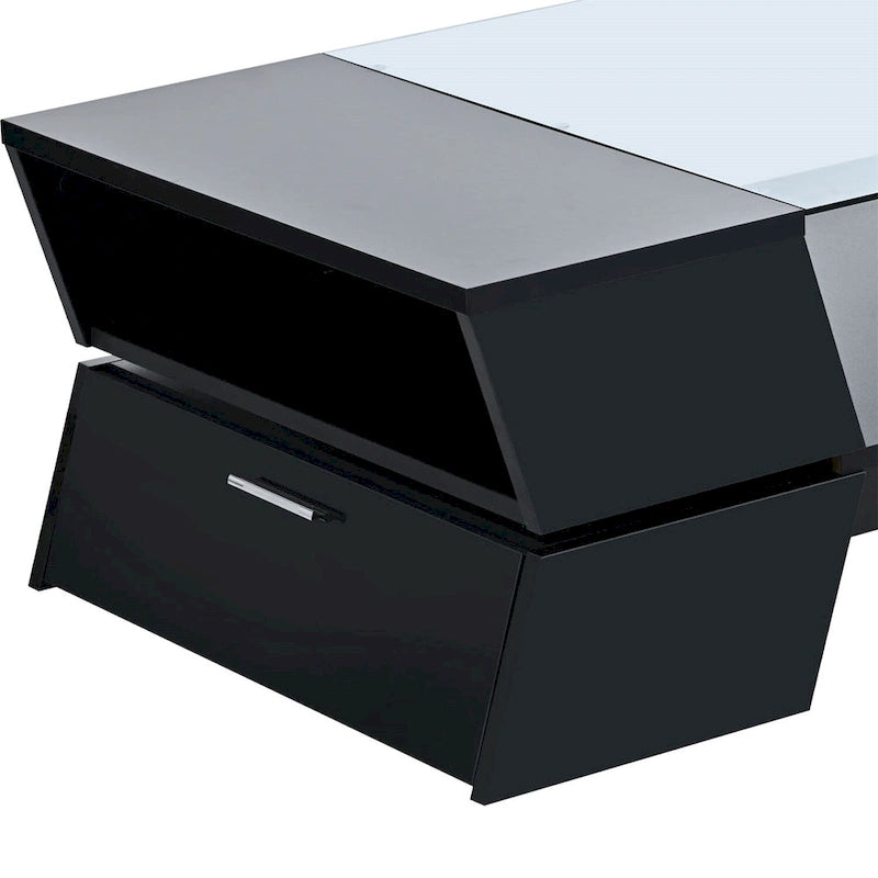 Table basse de style géométrique Merax avec grande capacité de rangement
