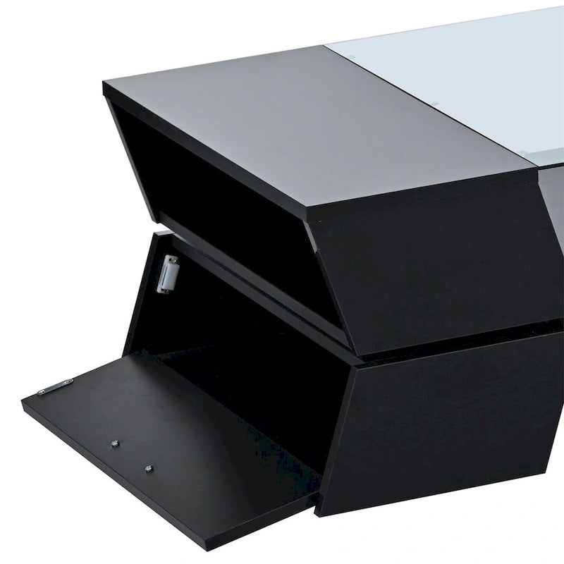 Table basse de style géométrique Merax avec grande capacité de rangement