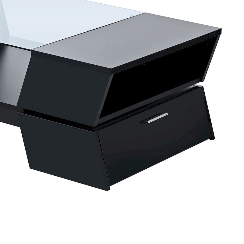 Table basse de style géométrique Merax avec grande capacité de rangement