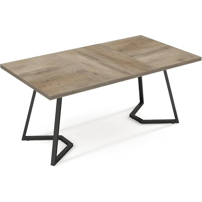 Table à manger moderne, petite table de cuisine en similicuir blanc pour la famille