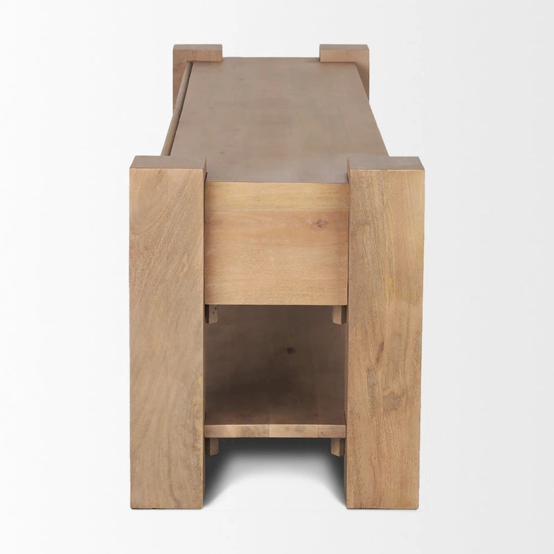 Meuble TV Beth en bois clair – 70,0L x 20,0l x 24,0H