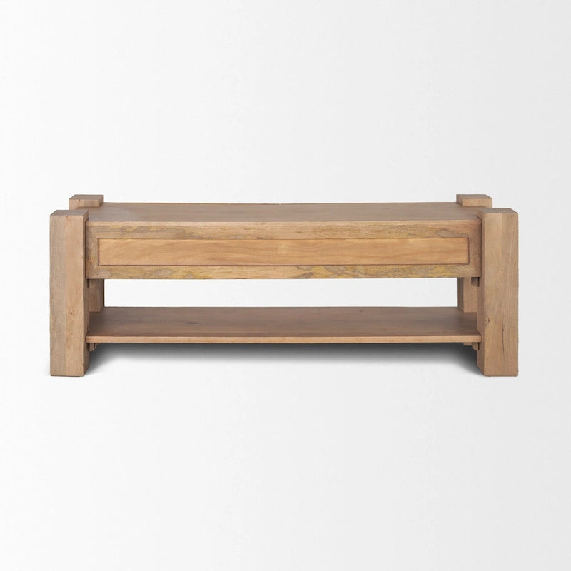 Meuble TV Beth en bois clair – 70,0L x 20,0l x 24,0H