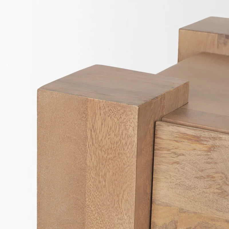 Meuble TV Beth en bois clair – 70,0L x 20,0l x 24,0H