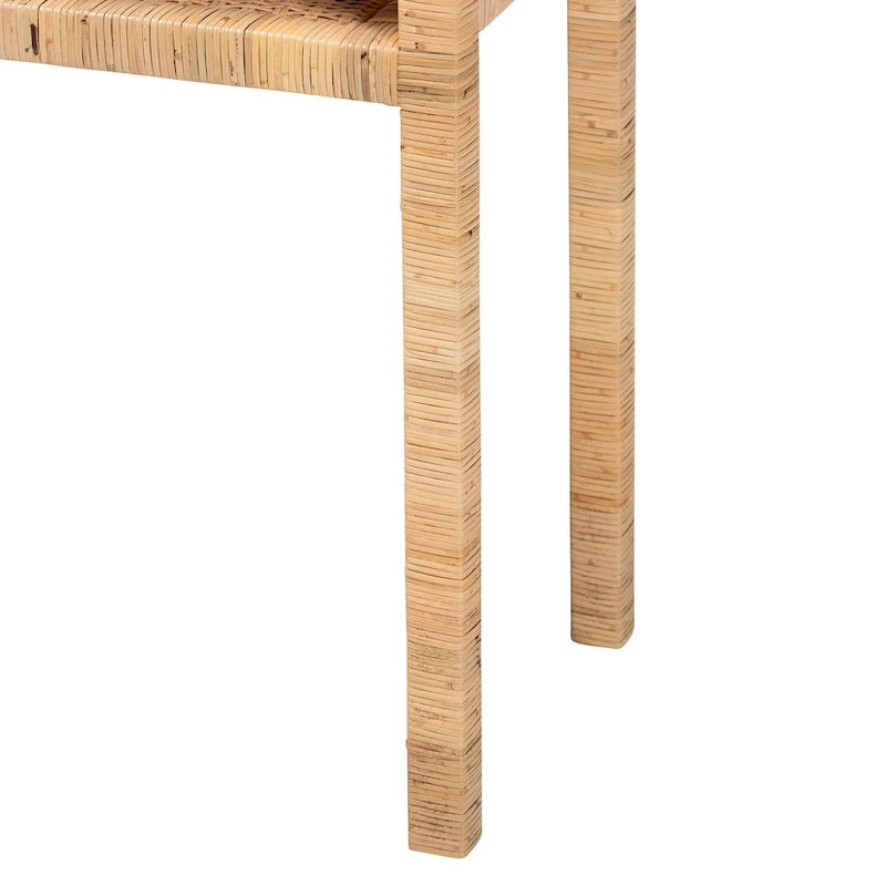 Console en rotin miel clair Kalimantan et bois d'acacia
