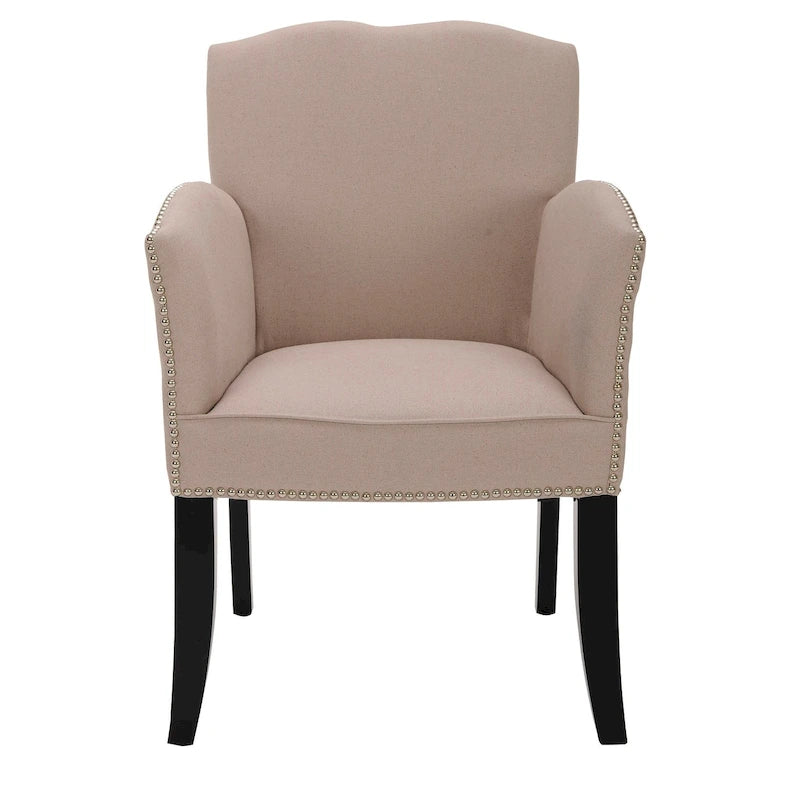 SAFAVIEH Veloudo Fauteuil en lin beige - 24 x 25 x 36.2 - 24Lx25Px36H