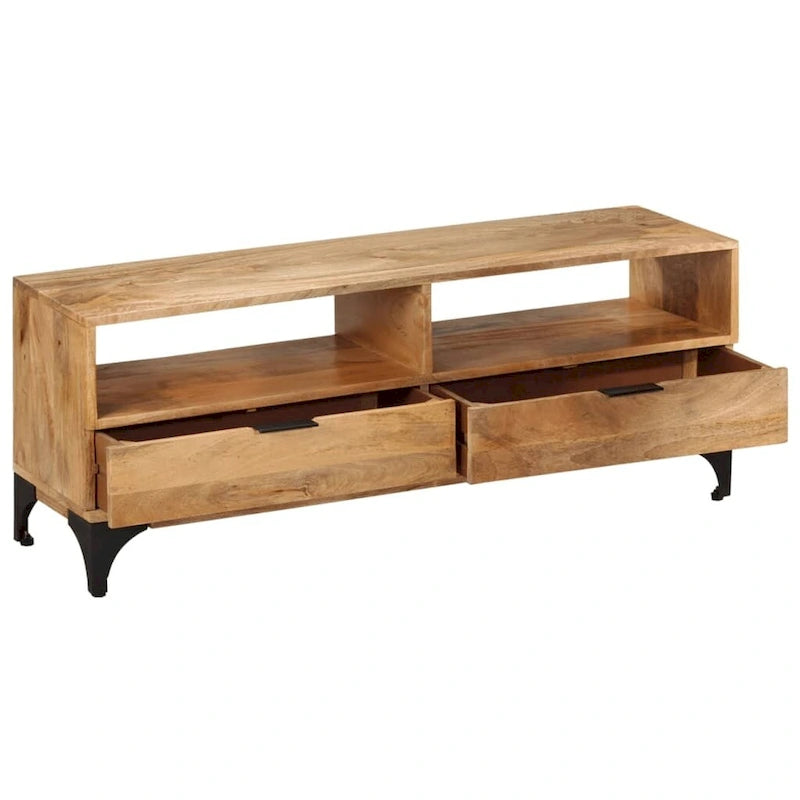 Meuble TV vidaXL en bois de manguier 120x35x45 cm