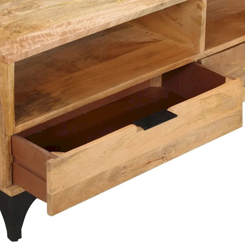 Meuble TV vidaXL en bois de manguier 120x35x45 cm