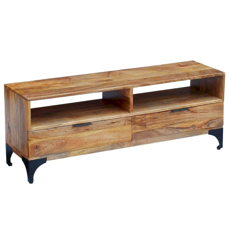 Meuble TV vidaXL en bois de manguier 120x35x45 cm