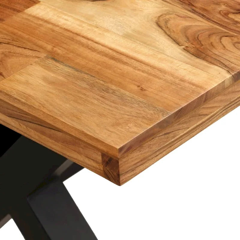 vidaXL Table de salle à manger en bois d'acacia et de manguier massif 180x90x76 cm