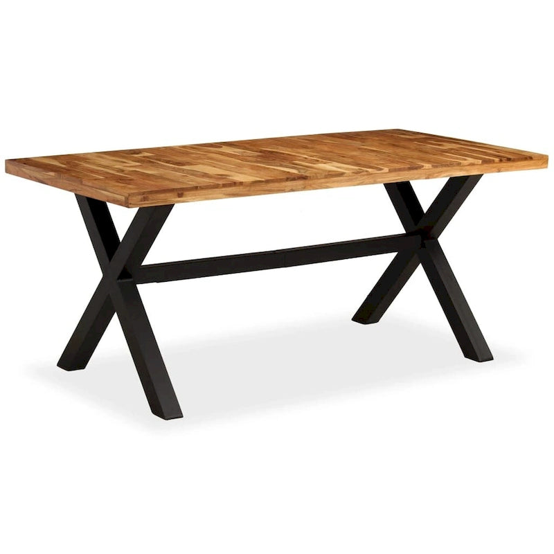 vidaXL Table de salle à manger en bois d'acacia et de manguier massif 180x90x76 cm