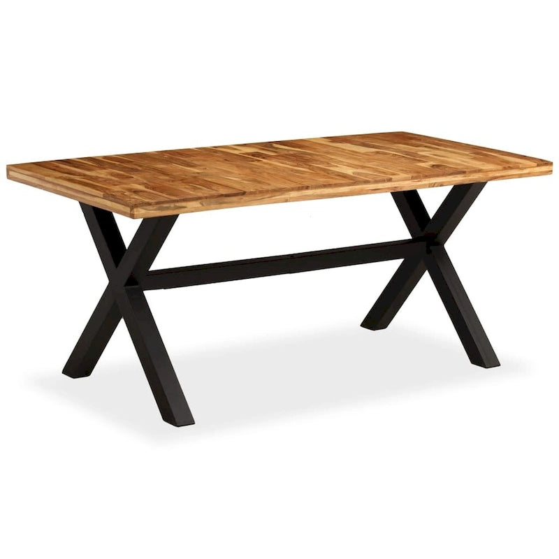 vidaXL Table de salle à manger en bois d'acacia et de manguier massif 180x90x76 cm