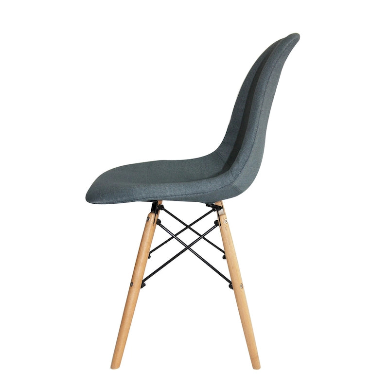 Porthos Home Haig Chaises de salle à manger modernes, Tissu et bois de hêtre