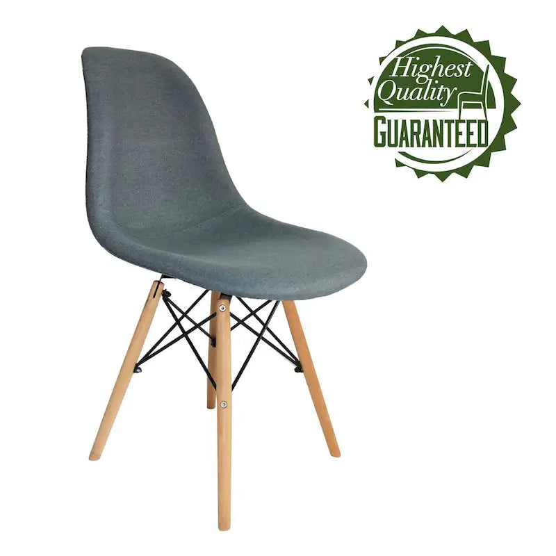 Porthos Home Haig Chaises de salle à manger modernes, Tissu et bois de hêtre
