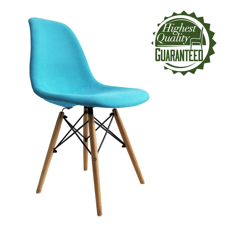 Porthos Home Haig Chaises de salle à manger modernes, Tissu et bois de hêtre