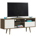 Meuble TV/console moderne Gymax, 3 étagères, tiroir de rangement évasé – Voir détails