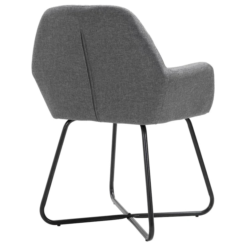 vidaXL Chaises de salle à manger 4 pcs Tissu gris foncé
