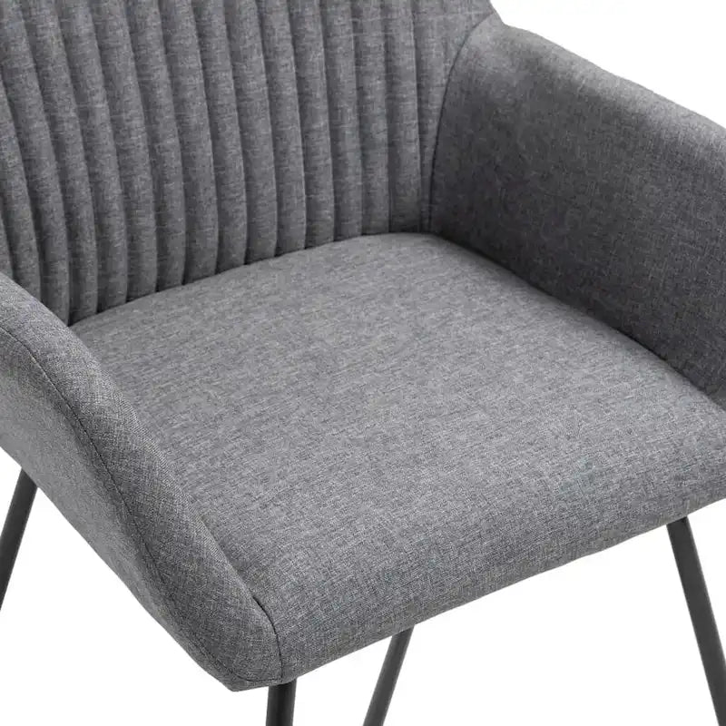 vidaXL Chaises de salle à manger 4 pcs Tissu gris foncé