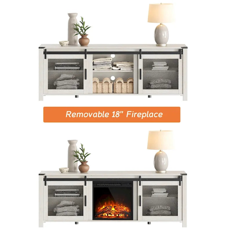 WAMPAT Insert de cheminée électrique en verre 3 faces de 36 pouces Noir