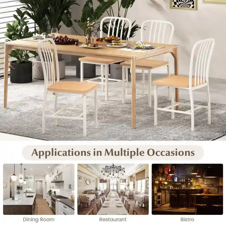 Lot de 2 chaises de salle à manger sans accoudoirs à dossier brochettes avec siège ergonomique - Noir - 22 x 18 x 37