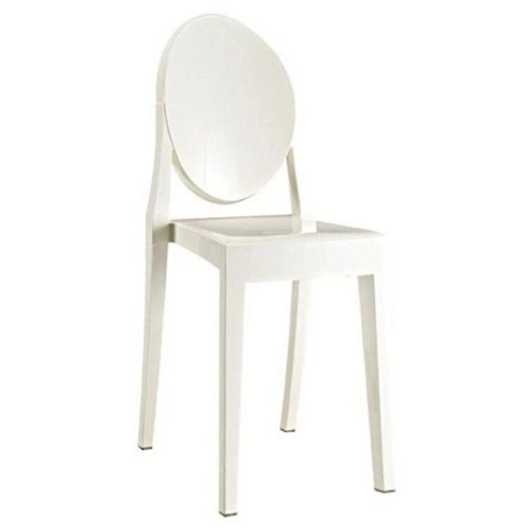Chaises d'appoint empilables transparentes style Mid-Century Modern sans accoudoirs pour salle à manger ou salon, chaise de bureau d'appoint