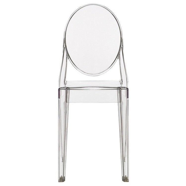 Chaises d'appoint empilables transparentes style Mid-Century Modern sans accoudoirs pour salle à manger ou salon, chaise de bureau d'appoint