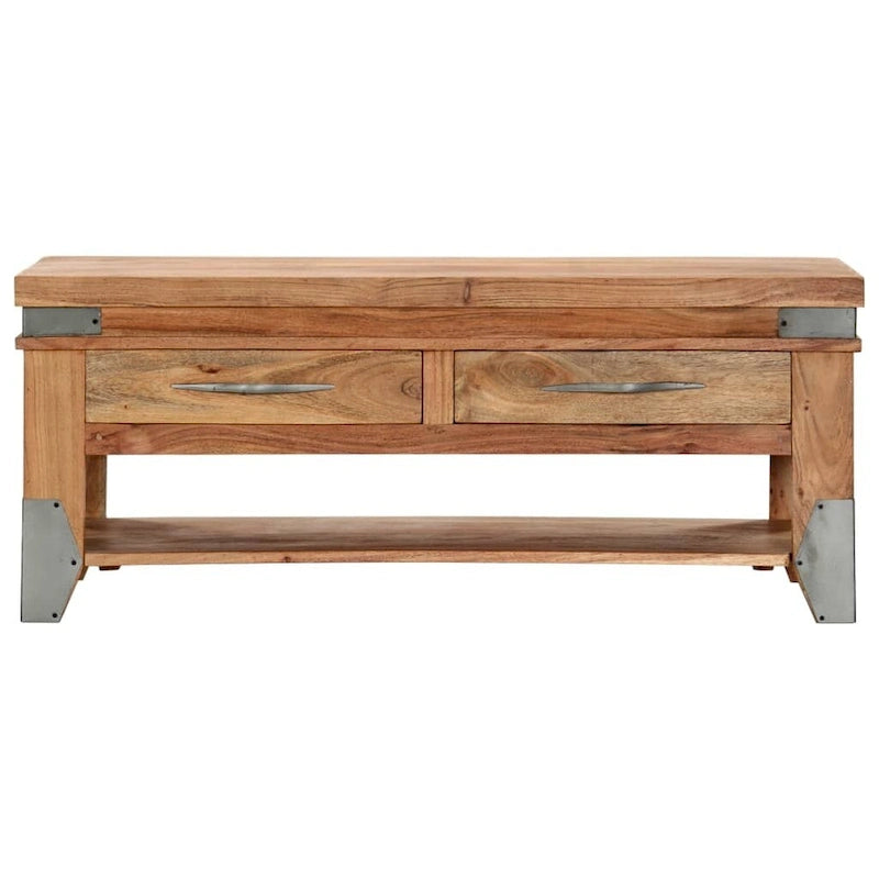 vidaXL Table basse 110x52x45 cm Bois d'acacia massif - 110 x 52 x 45