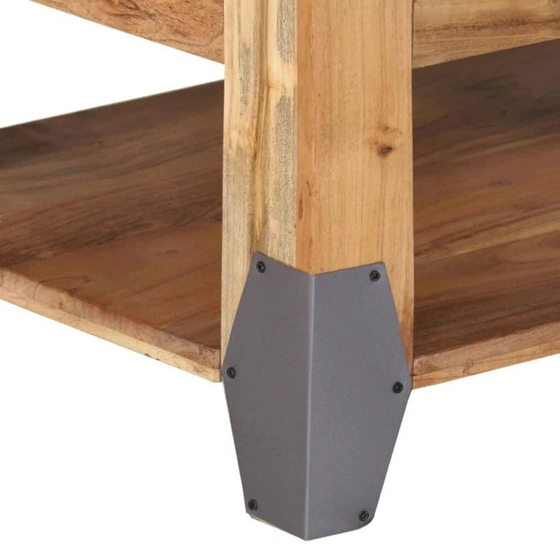 vidaXL Table basse 110x52x45 cm Bois d'acacia massif - 110 x 52 x 45