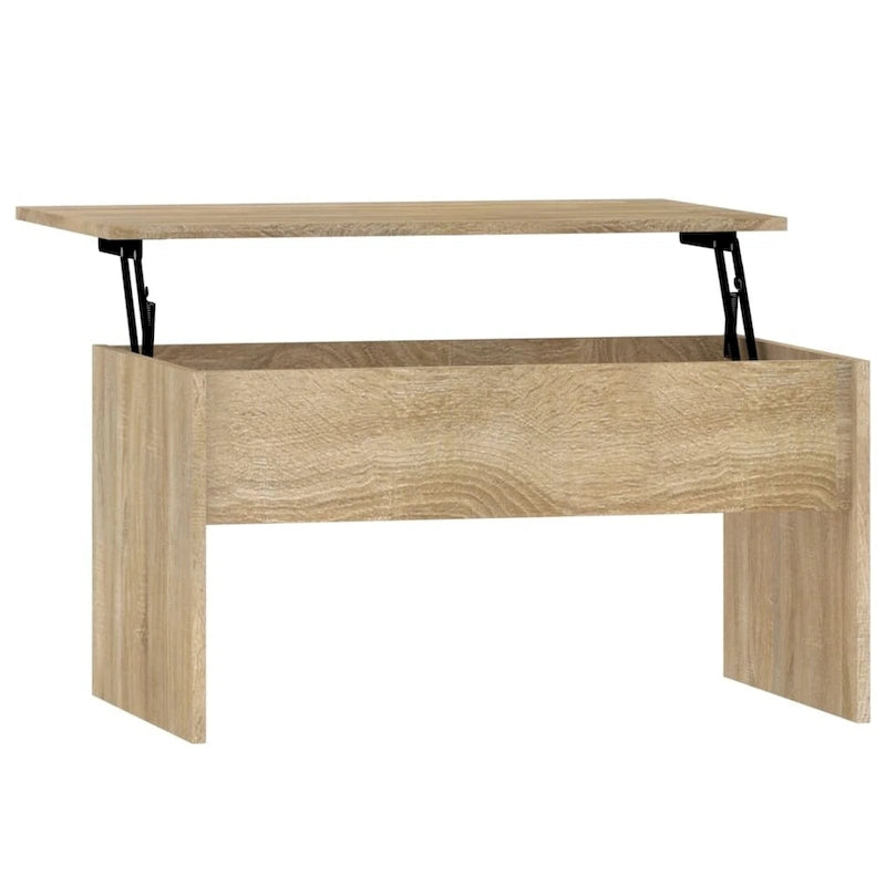 vidaXL Table basse à plateau relevable, bout de canapé, table d'appoint, bois d'ingénierie - 80 x 50,5 x 41,5 cm