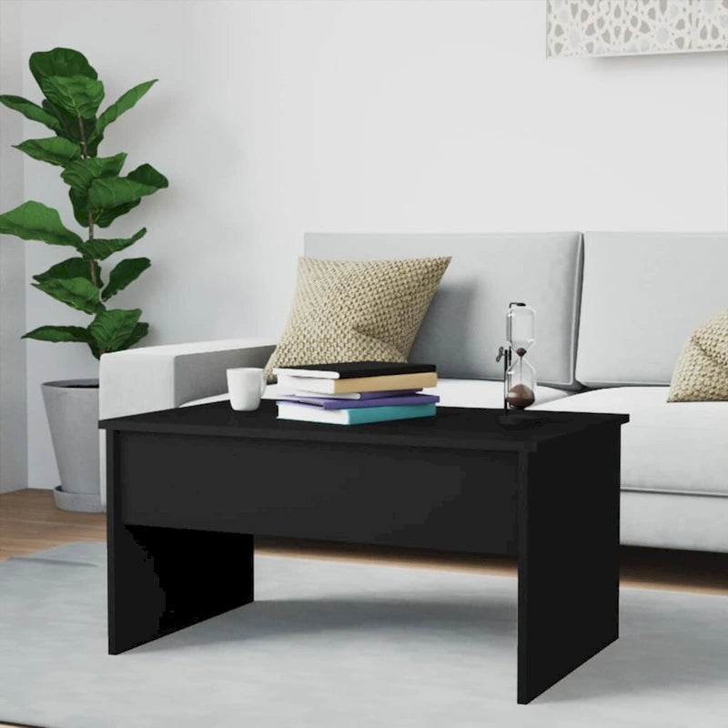 vidaXL Table basse à plateau relevable, bout de canapé, table d'appoint, bois d'ingénierie - 80 x 50,5 x 41,5 cm