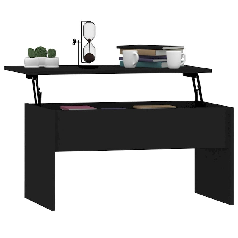 vidaXL Table basse à plateau relevable, bout de canapé, table d'appoint, bois d'ingénierie - 80 x 50,5 x 41,5 cm