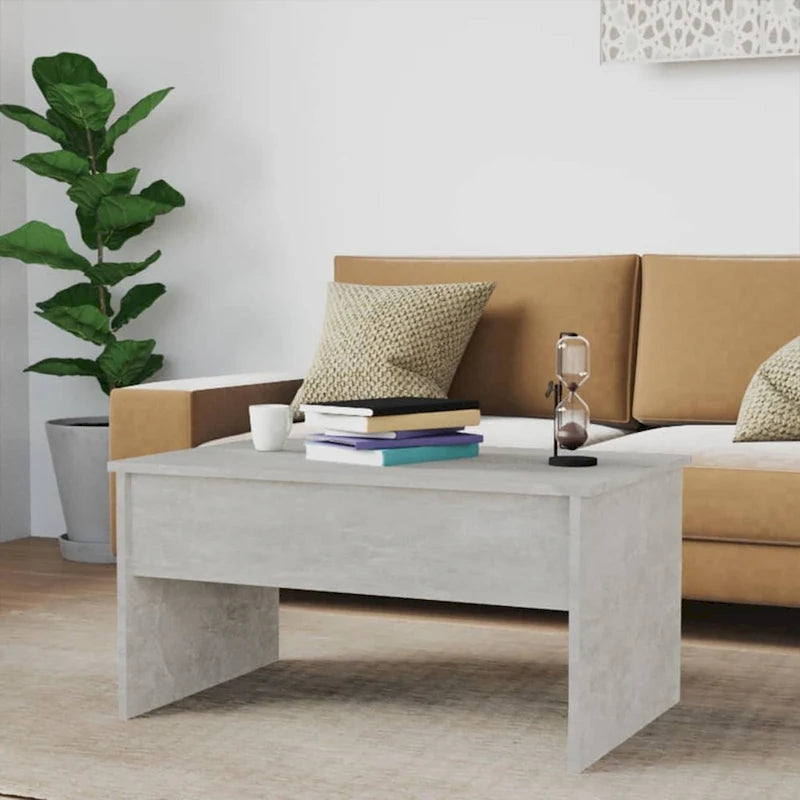 vidaXL Table basse à plateau relevable, bout de canapé, table d'appoint, bois d'ingénierie - 80 x 50,5 x 41,5 cm