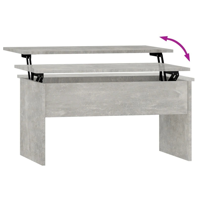 vidaXL Table basse à plateau relevable, bout de canapé, table d'appoint, bois d'ingénierie - 80 x 50,5 x 41,5 cm