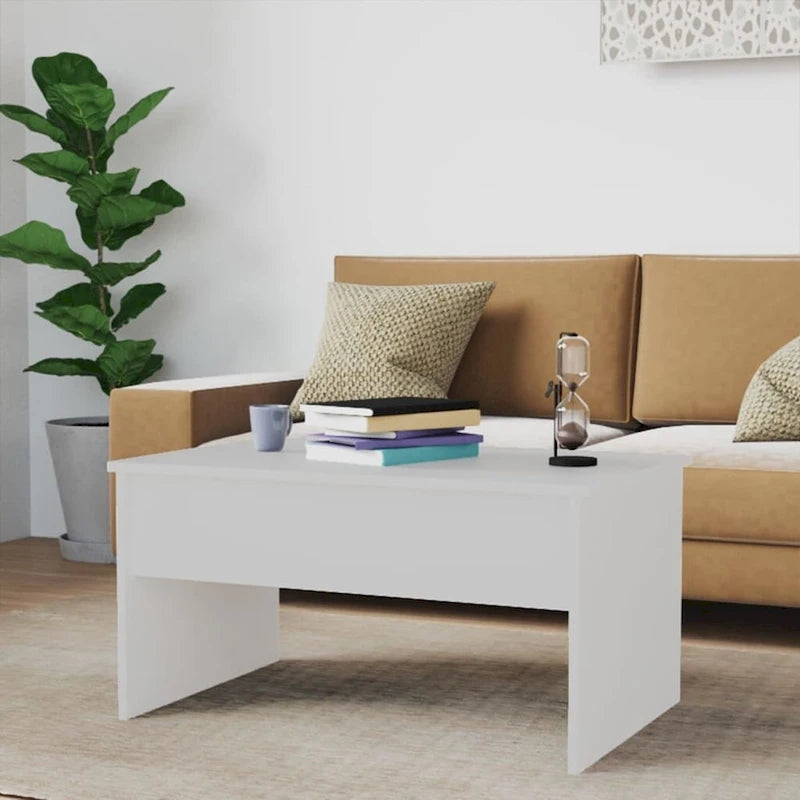 vidaXL Table basse à plateau relevable, bout de canapé, table d'appoint, bois d'ingénierie - 80 x 50,5 x 41,5 cm