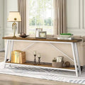 Console de canapé industrielle en bois pour entrée ou couloir