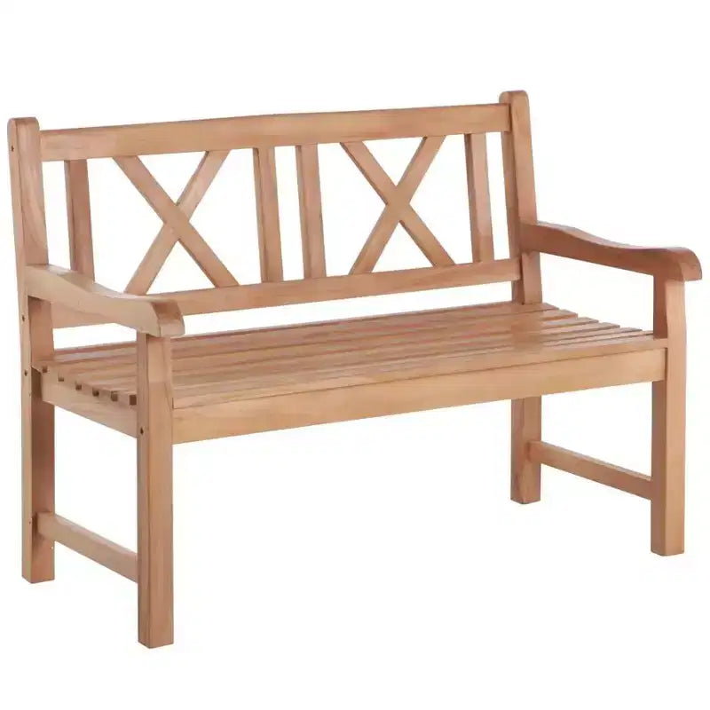 Banc d'extérieur, de patio et de jardin naturel 2 personnes Nordic Teak 47 - Beige