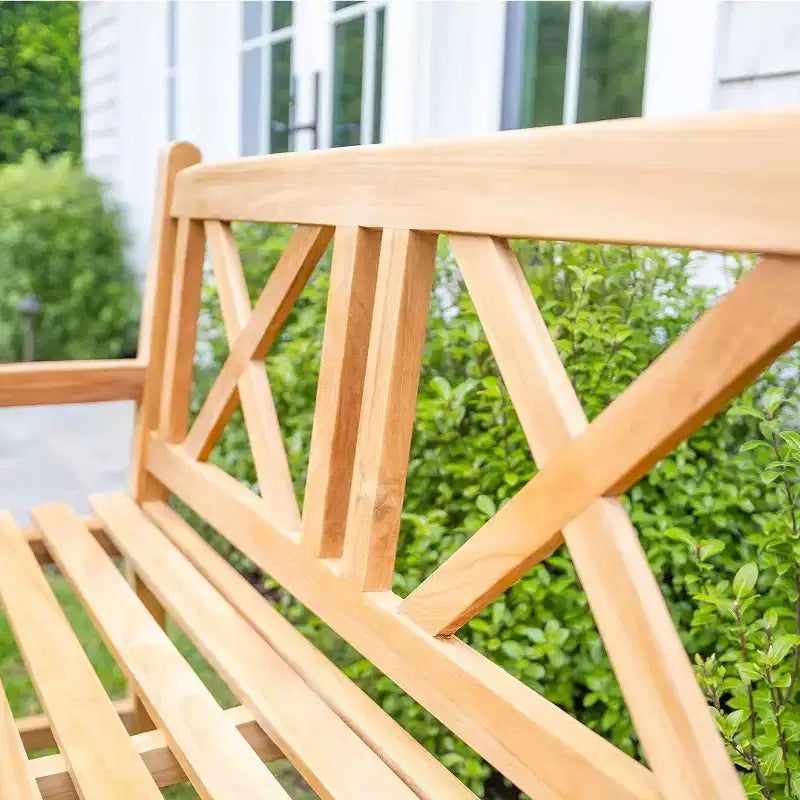 Banc d'extérieur, de patio et de jardin naturel 2 personnes Nordic Teak 47 - Beige