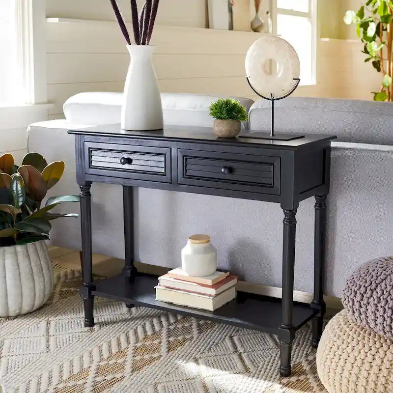 Console 2 tiroirs Tinnie SAFAVIEH - 36 L x 13 P x 29,5 H - 36Lx13Px30H
