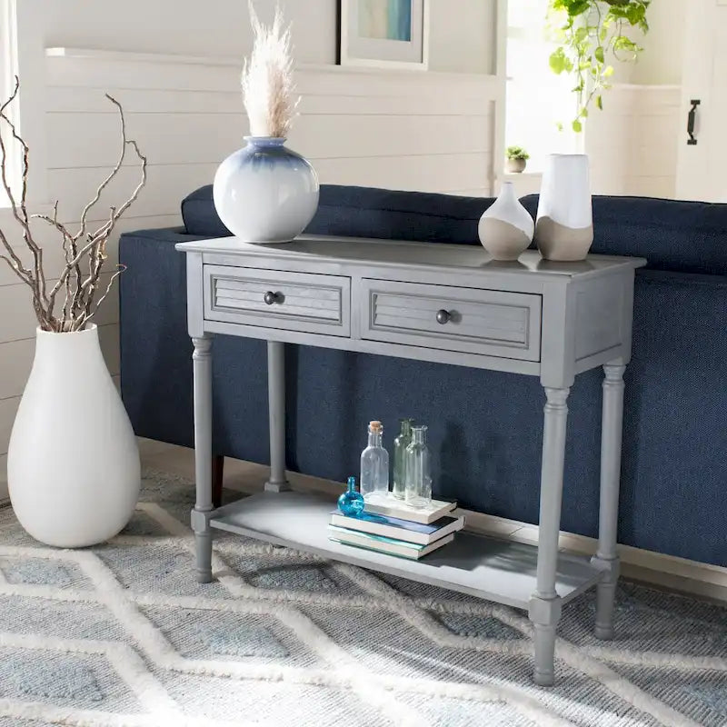 Console 2 tiroirs Tinnie SAFAVIEH - 36 L x 13 P x 29,5 H - 36Lx13Px30H