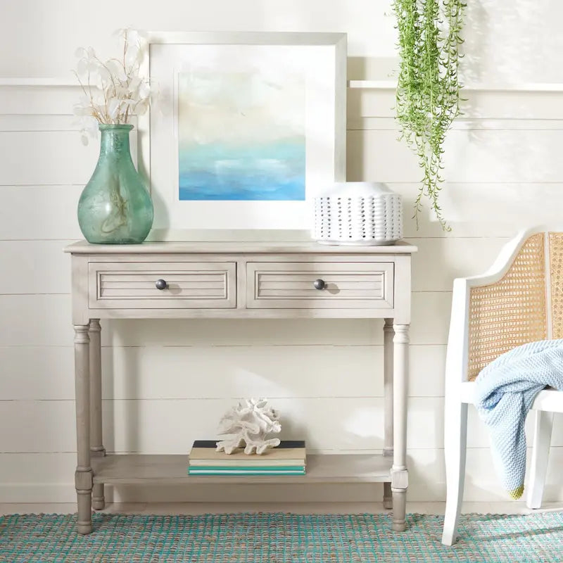 Console 2 tiroirs Tinnie SAFAVIEH - 36 L x 13 P x 29,5 H - 36Lx13Px30H