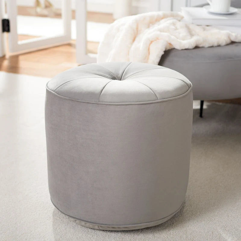 SAFAVIEH Pouf Cylindrique Ottoman en Velours Mukades