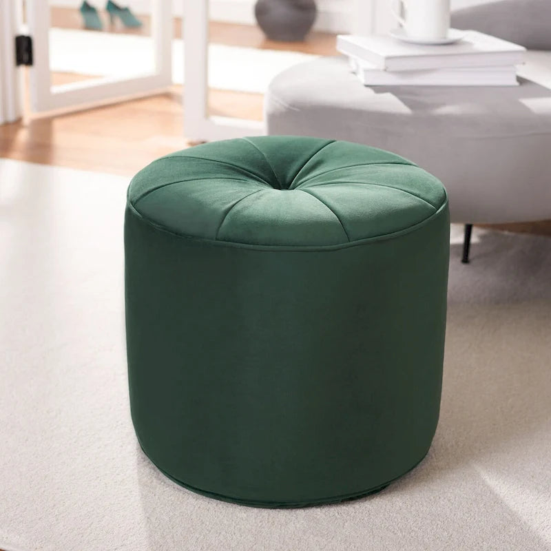 SAFAVIEH Pouf Cylindrique Ottoman en Velours Mukades