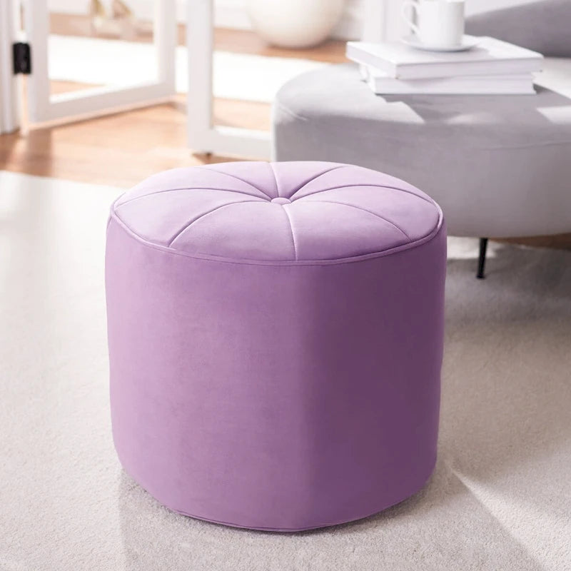 SAFAVIEH Pouf Cylindrique Ottoman en Velours Mukades