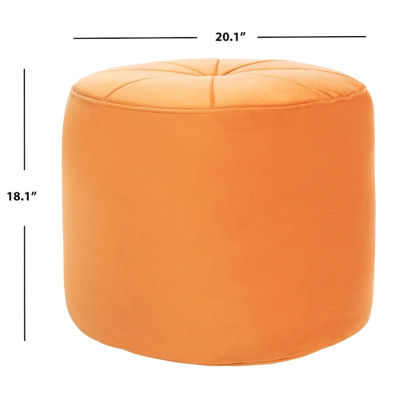 SAFAVIEH Pouf Cylindrique Ottoman en Velours Mukades