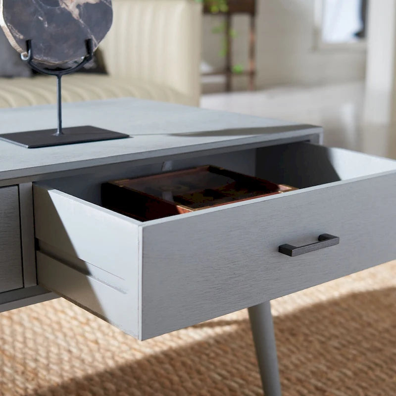 Table basse SAFAVIEH Sister Mid-Century à 2 tiroirs - 37,8 L x 19 P x 17,8 H - 38Lx19Px18H