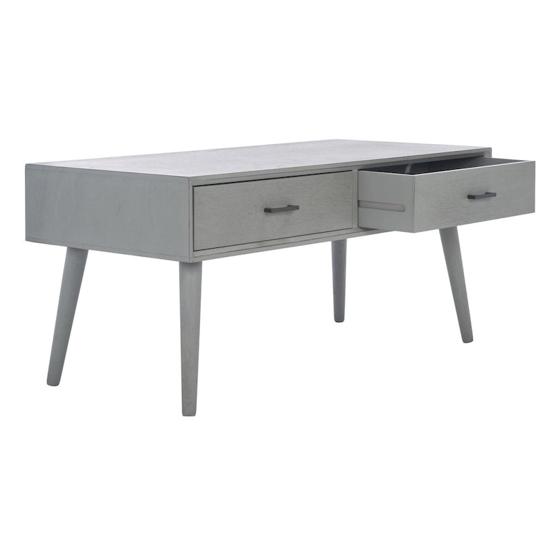Table basse SAFAVIEH Sister Mid-Century à 2 tiroirs - 37,8 L x 19 P x 17,8 H - 38Lx19Px18H