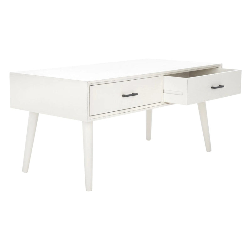 Table basse SAFAVIEH Sister Mid-Century à 2 tiroirs - 37,8 L x 19 P x 17,8 H - 38Lx19Px18H