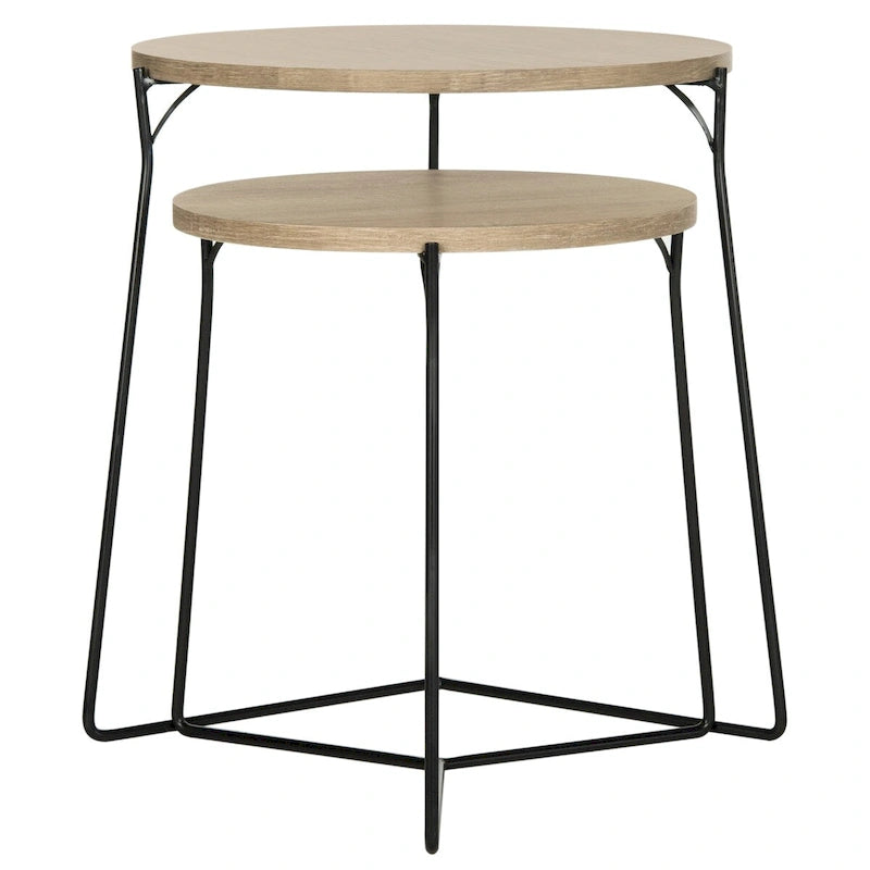 SAFAVIEH Marleen Table d'appoint empilable du milieu du siècle - 48x48x53 cm