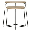 SAFAVIEH Marleen Table d'appoint empilable du milieu du siècle - 48x48x53 cm