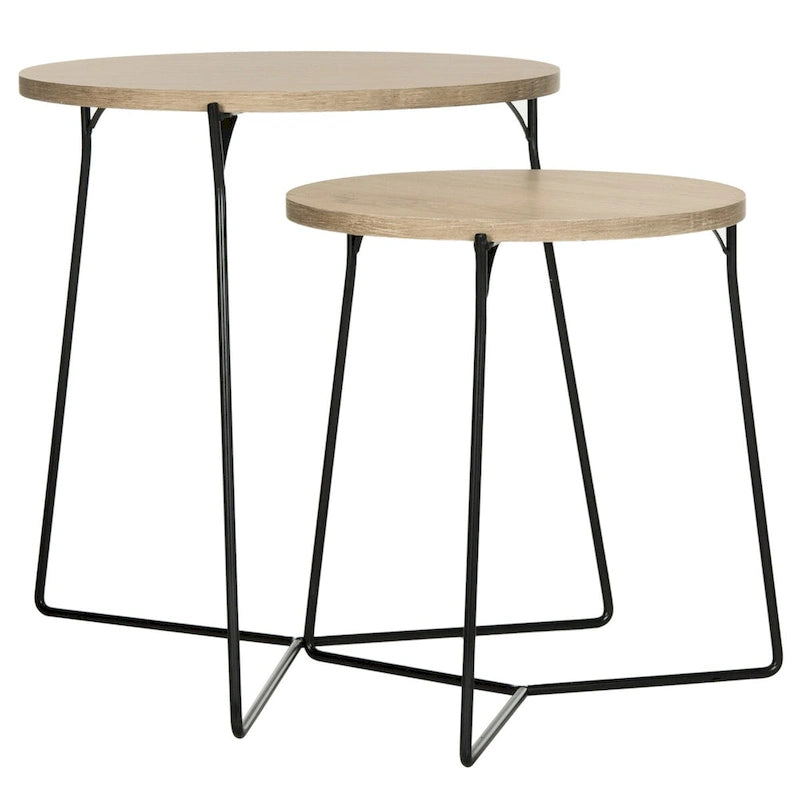 SAFAVIEH Marleen Table d'appoint empilable du milieu du siècle - 48x48x53 cm