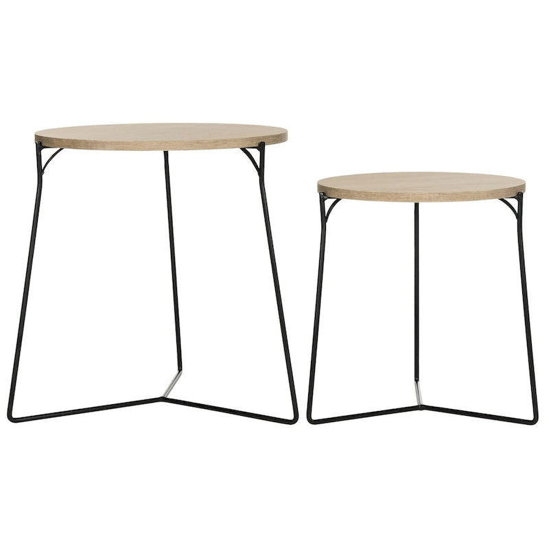 SAFAVIEH Marleen Table d'appoint empilable du milieu du siècle - 48x48x53 cm